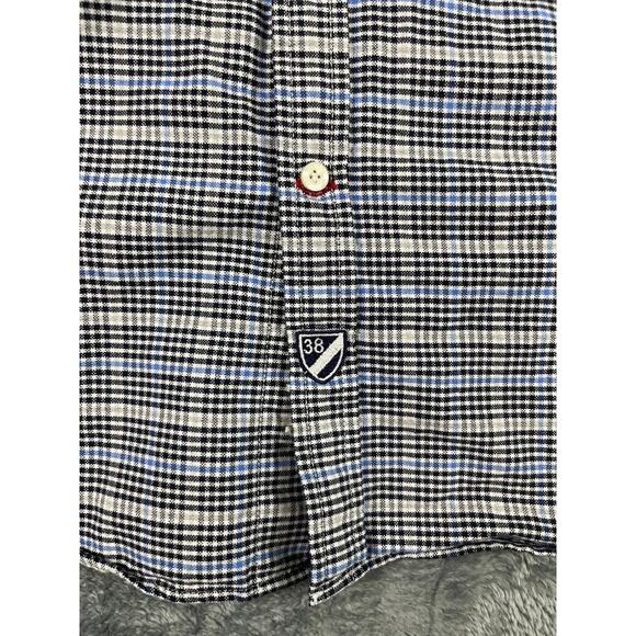 Men’s blue grey checked Cremieux Classics long sleeve shirt XLT excellent - Picture 9 of 10